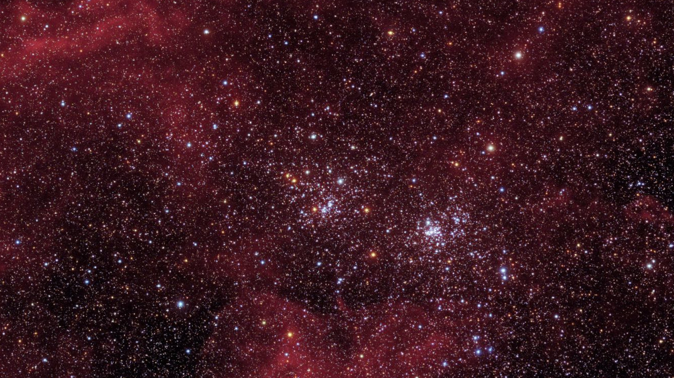 El doble cúmulo estelar h y χ Persei captado con un refractor de 4" y 545 mm de distancia focal. Fabian Neyer / CCD-Guide