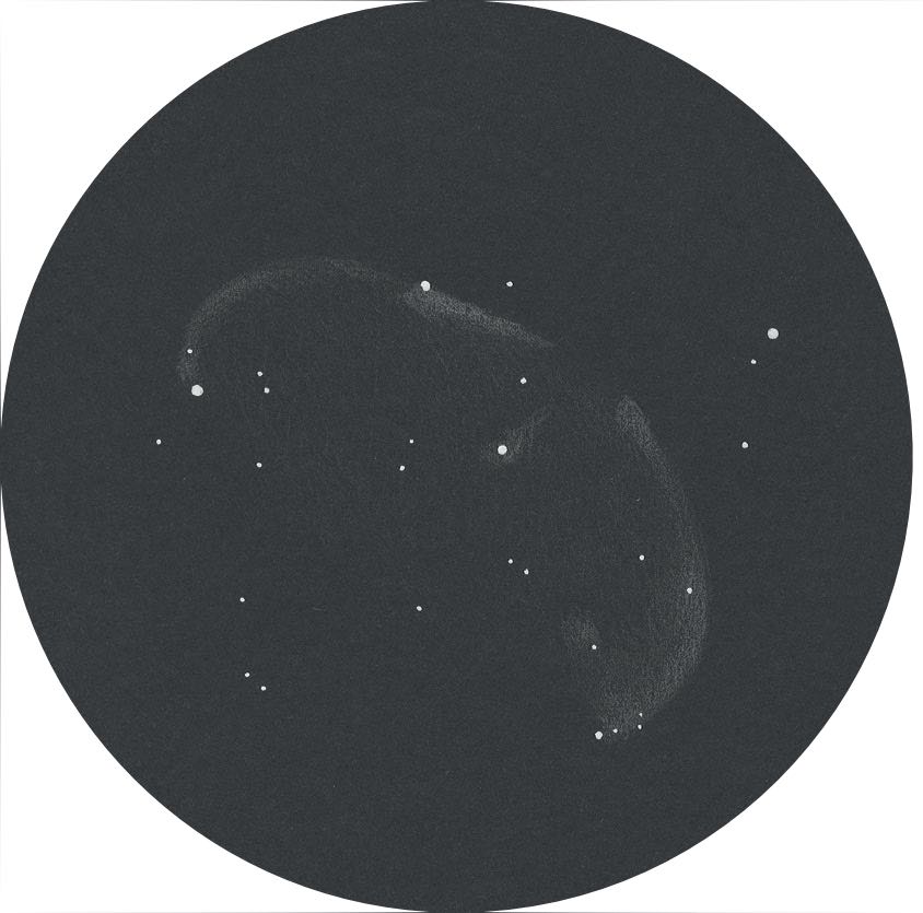 NGC 6888 en un cielo ligeramente iluminado captada con un Newton de 600 mm. Daniel Spitzer