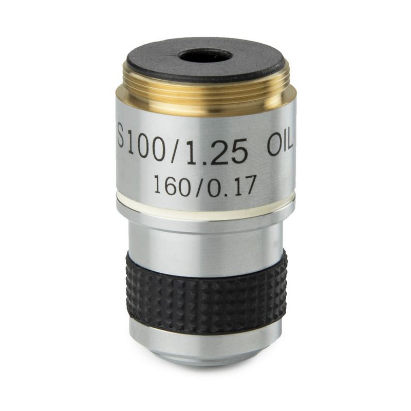 Euromex objetivo 100x/1,25, acro., resorte, parafocal, 35 mm, MB.7000 (MicroBlue)