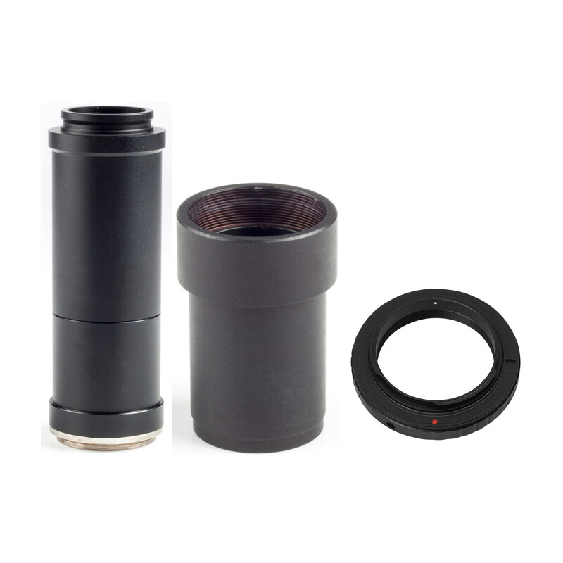 Motic Adaptador para cámaras Set (4x) f. Full Frame mit T2 Ring für Nikon